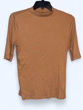 a new day Tan Fitted 3/4 Sleeve T-Shirt